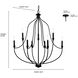 Senoia 9 Light 32.5 inch Modern Gold Chandelier Ceiling Light